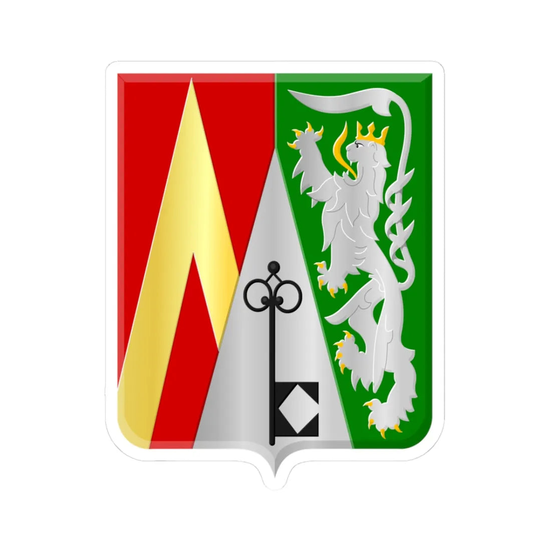 Ittre wapen (Belgium) (Coat of Arms) STICKER Vinyl Kiss-Cut Decal - The Sticker Space