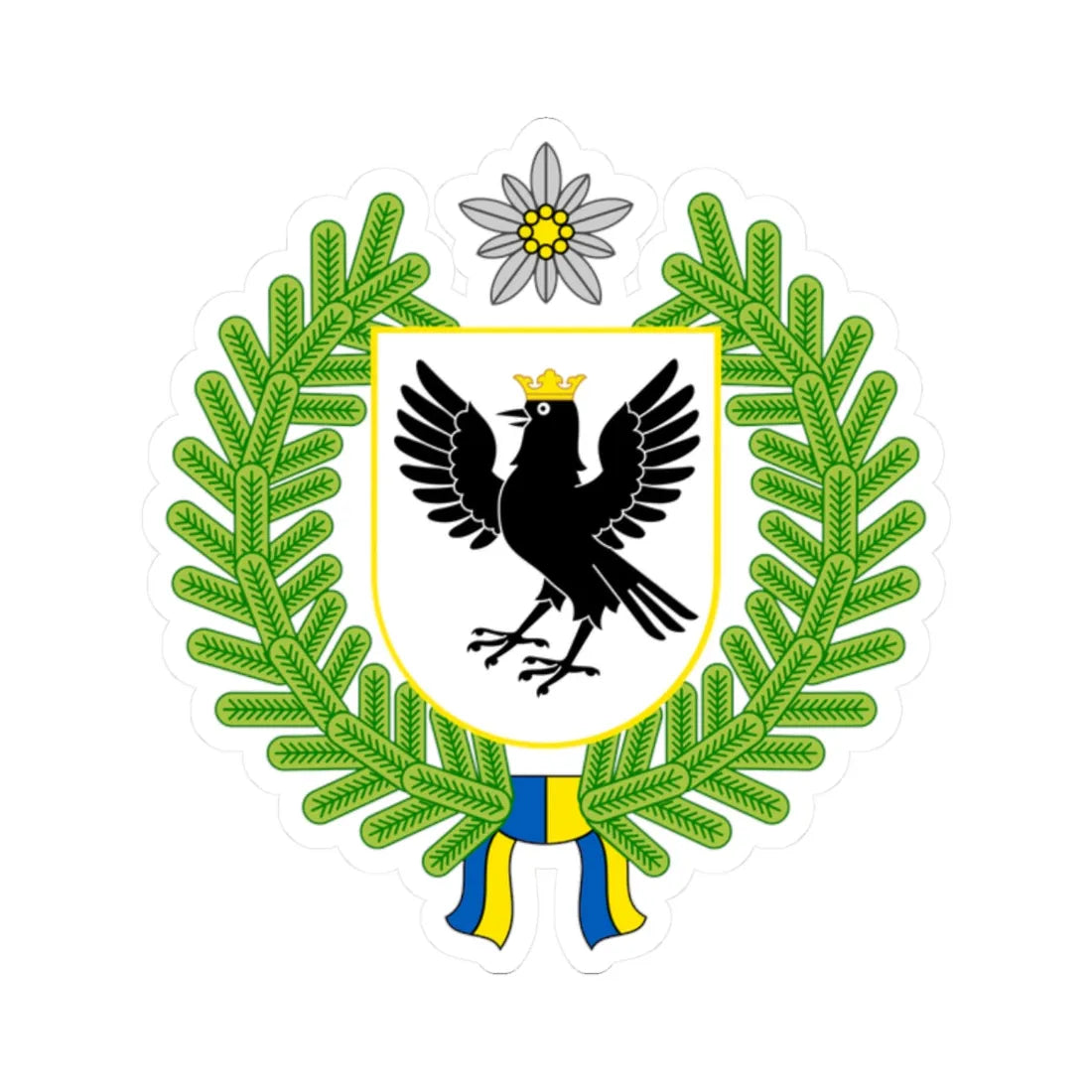 Ivano-Frankivsk Oblast-COA (Ukraine) (Coat of Arms) STICKER Vinyl Kiss-Cut Decal - The Sticker Space