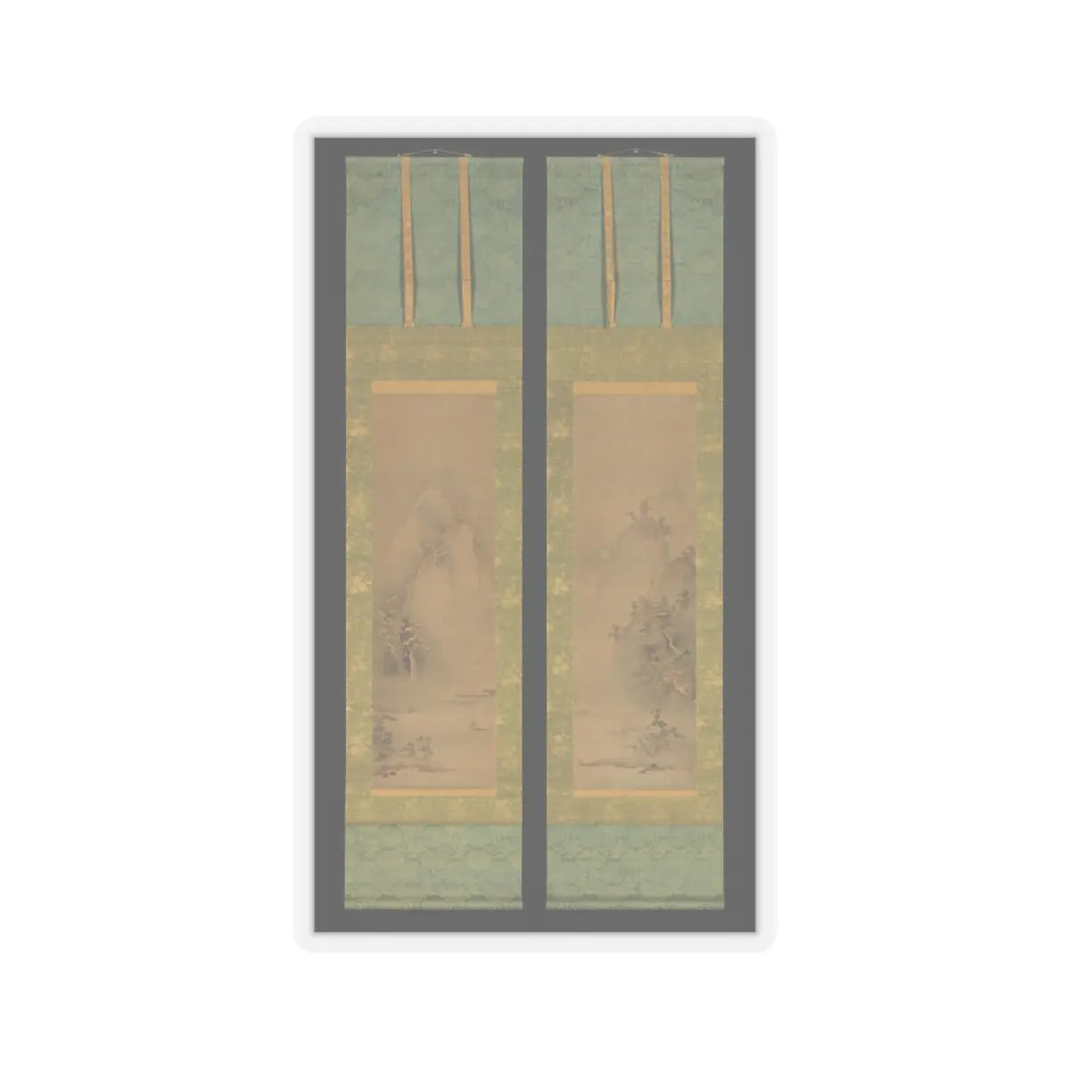 Iwasa Matabei (Iwasa Matabē) - Eight Views of Xiao and Xiang - ca. 1640s v1 - STICKER Vinyl Kiss-Cut Decal