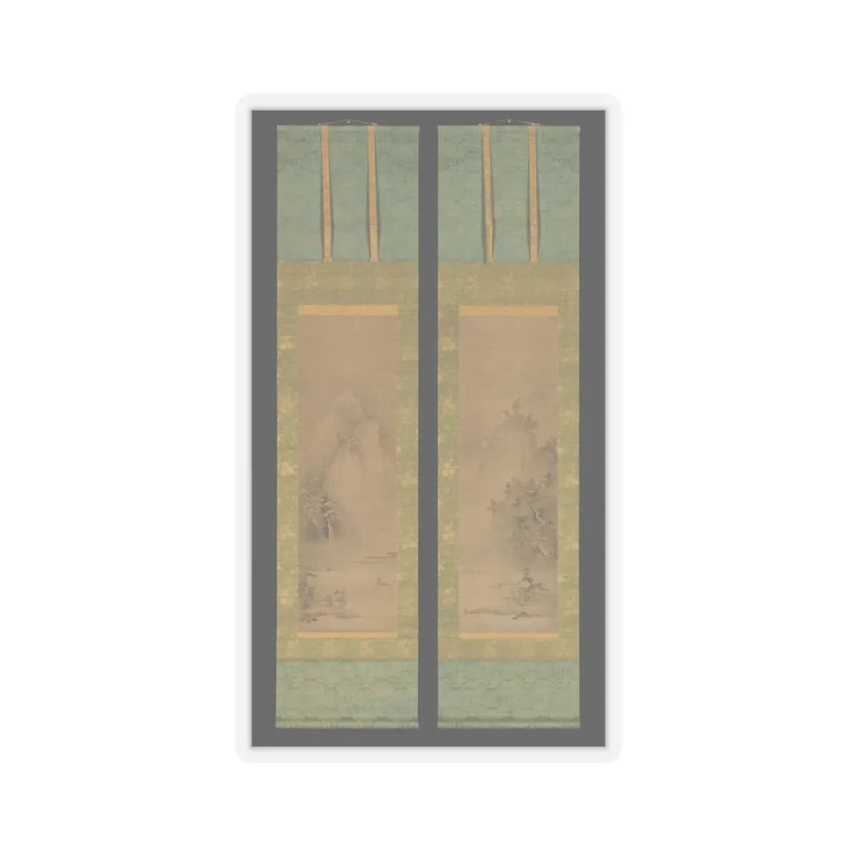 Iwasa Matabei (Iwasa Matabē) - Eight Views of Xiao and Xiang - ca. 1640s v1 - STICKER Vinyl Kiss-Cut Decal