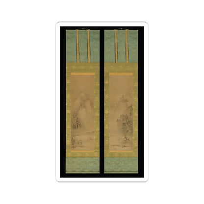 Iwasa Matabei (Iwasa Matabē) - Eight Views of Xiao and Xiang - ca. 1640s v1 - STICKER Vinyl Kiss-Cut Decal