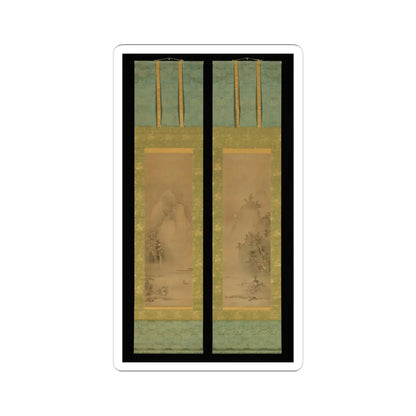 Iwasa Matabei (Iwasa Matabē) - Eight Views of Xiao and Xiang - ca. 1640s v1 - STICKER Vinyl Kiss-Cut Decal