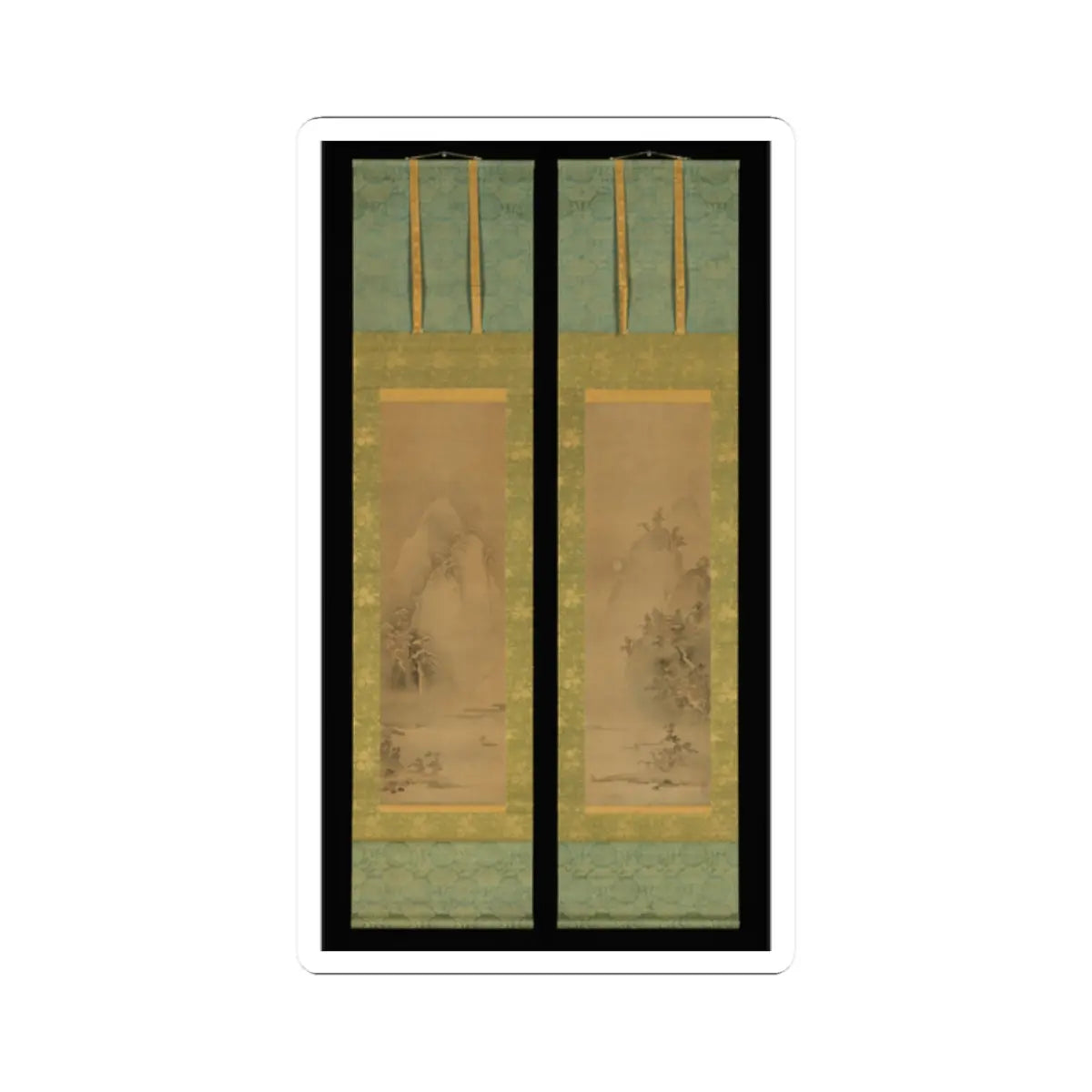 Iwasa Matabei (Iwasa Matabē) - Eight Views of Xiao and Xiang - ca. 1640s v1 - STICKER Vinyl Kiss-Cut Decal