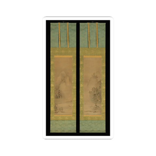 Iwasa Matabei (Iwasa Matabē) - Eight Views of Xiao and Xiang - ca. 1640s v1 - STICKER Vinyl Kiss-Cut Decal