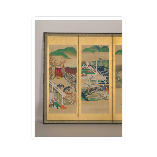 Iwasa school - The Tale of Genji - late 17th–early 18th century v4 - STICKER Vinyl Kiss-Cut Decal
