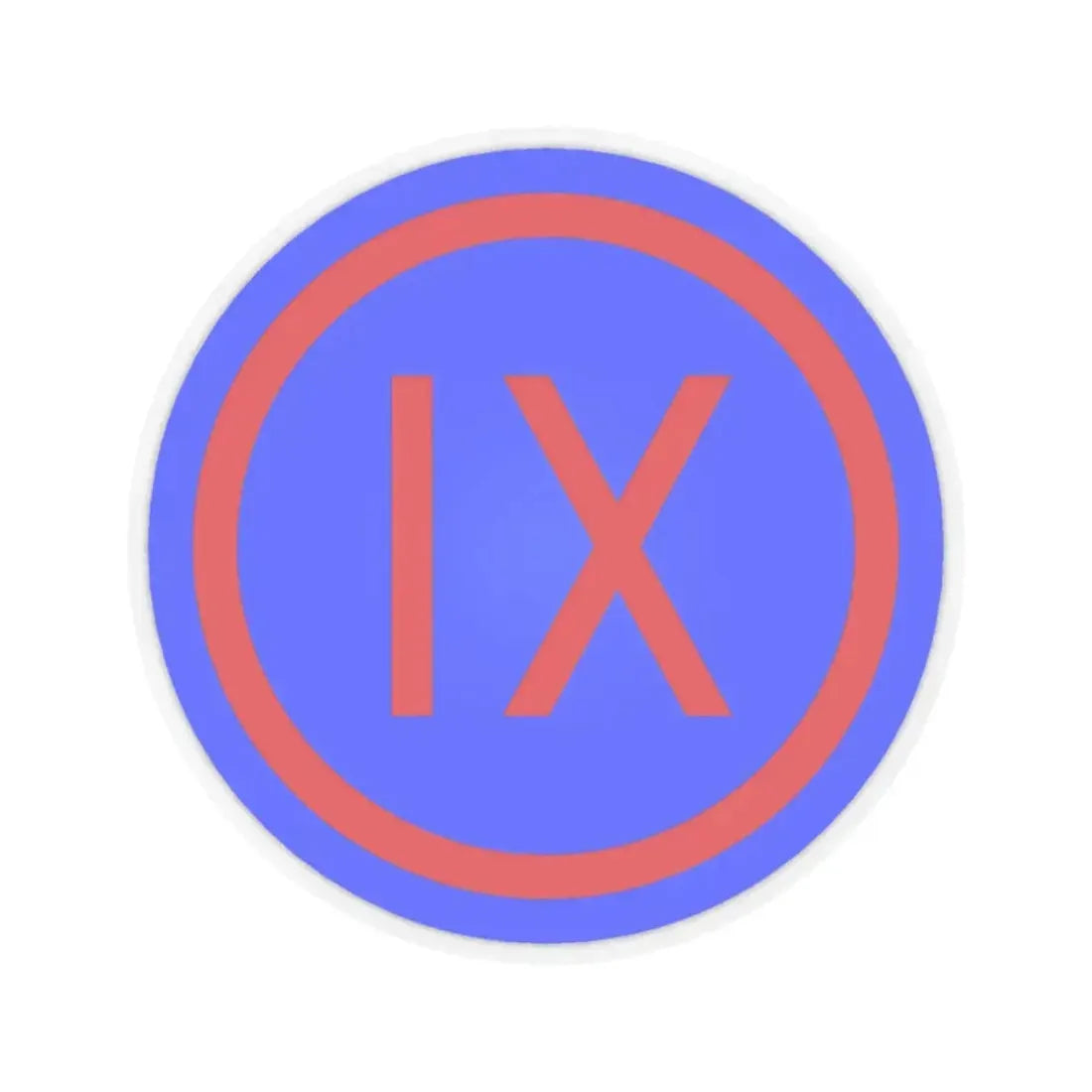 IX Corps (U.S. Army) STICKER Vinyl Kiss-Cut Decal 3 Inch Transparent - The Sticker Space