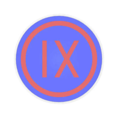 IX Corps (U.S. Army) STICKER Vinyl Kiss-Cut Decal 3 Inch Transparent - The Sticker Space