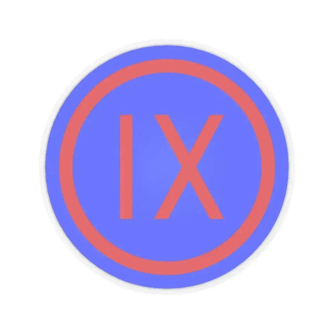 IX Corps (U.S. Army) STICKER Vinyl Kiss-Cut Decal 4 Inch Transparent - The Sticker Space