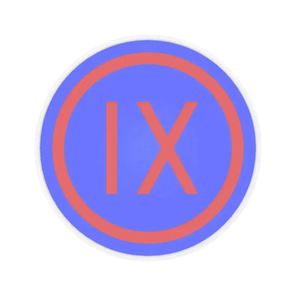 IX Corps (U.S. Army) STICKER Vinyl Kiss-Cut Decal 4 Inch Transparent - The Sticker Space