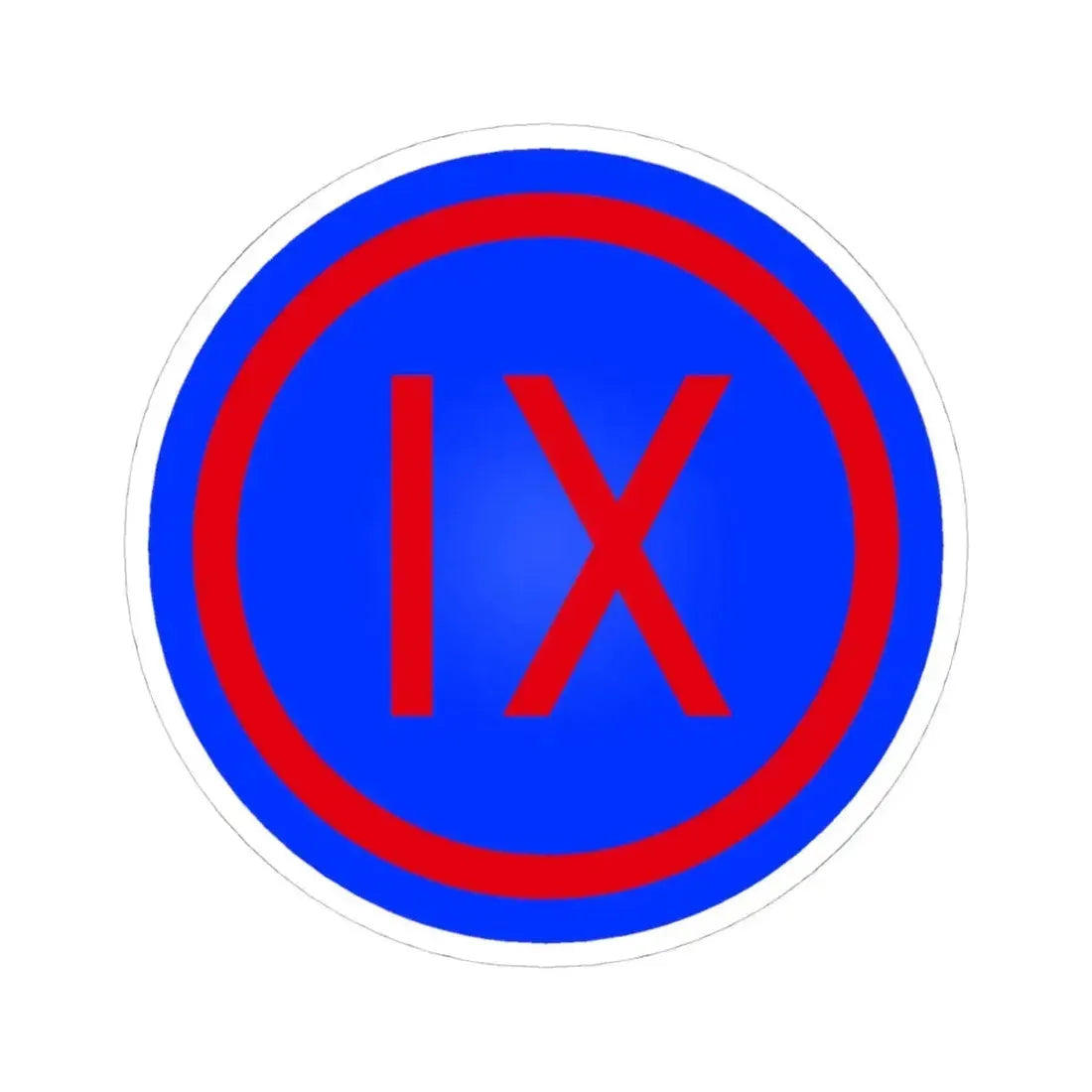 IX Corps (U.S. Army) STICKER Vinyl Kiss-Cut Decal 4 Inch White - The Sticker Space