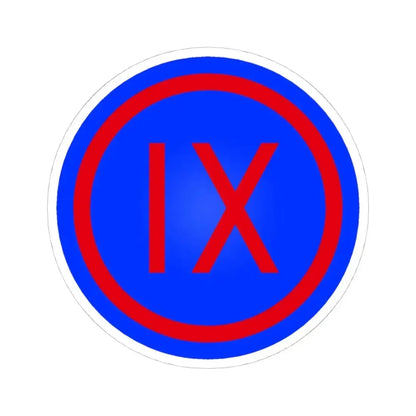 IX Corps (U.S. Army) STICKER Vinyl Kiss-Cut Decal 4 Inch White - The Sticker Space