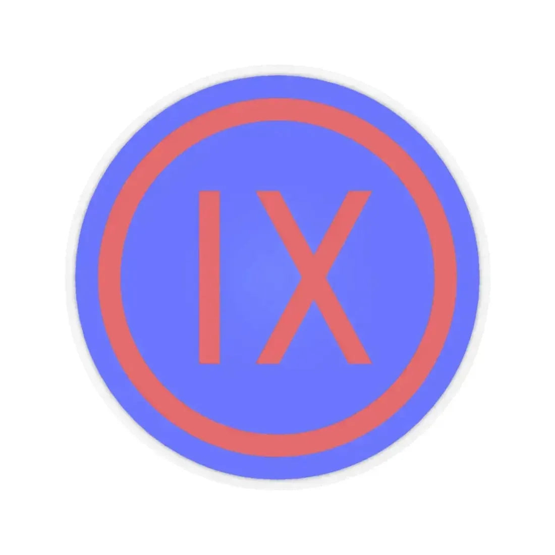 IX Corps (U.S. Army) STICKER Vinyl Kiss-Cut Decal 6 Inch Transparent - The Sticker Space