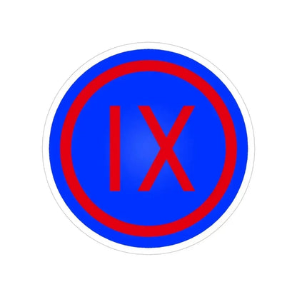 IX Corps (U.S. Army) Transparent STICKER Die-Cut Vinyl Decal 4 Inch - The Sticker Space