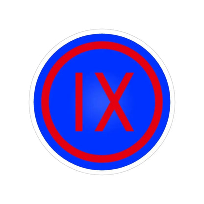 IX Corps (U.S. Army) Transparent STICKER Die-Cut Vinyl Decal 4 Inch - The Sticker Space
