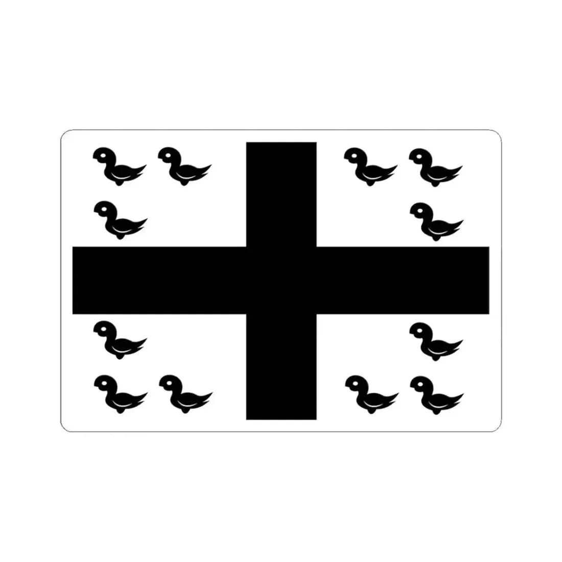 Izegem vlag (Belgium) STICKER Vinyl Kiss-Cut Decal 3 Inch White - The Sticker Space