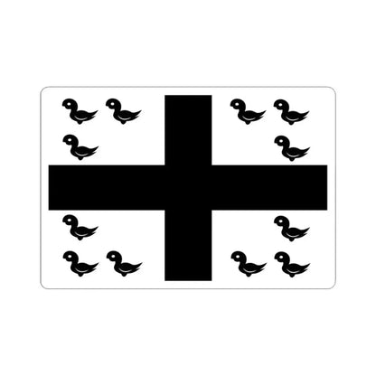 Izegem vlag (Belgium) STICKER Vinyl Kiss-Cut Decal 3 Inch White - The Sticker Space