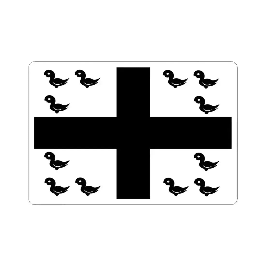 Izegem vlag (Belgium) STICKER Vinyl Kiss-Cut Decal 6 Inch White - The Sticker Space