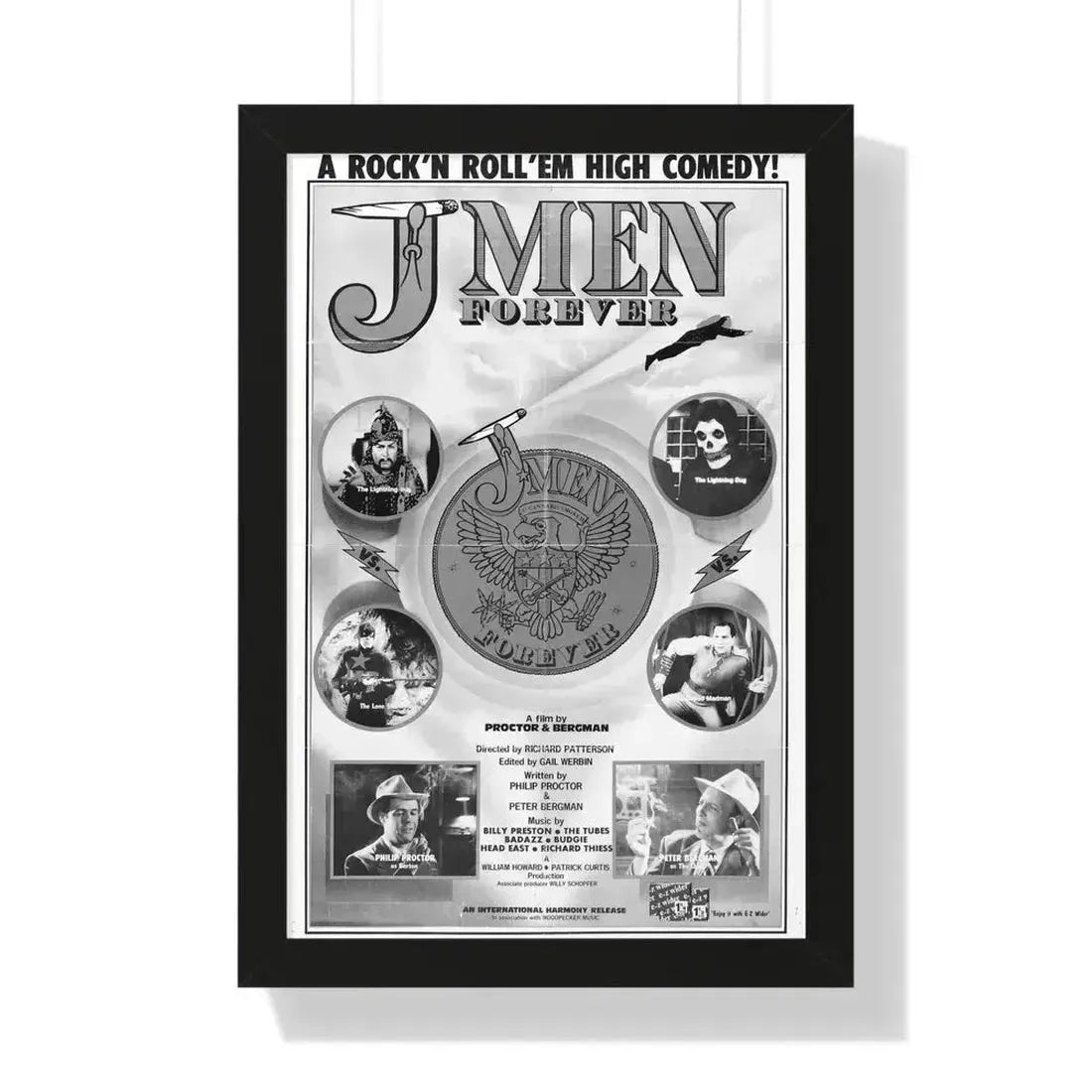 J MEN FOREVER 1979 - Framed Movie Poster 16″ x 24″ Black - The Sticker Space