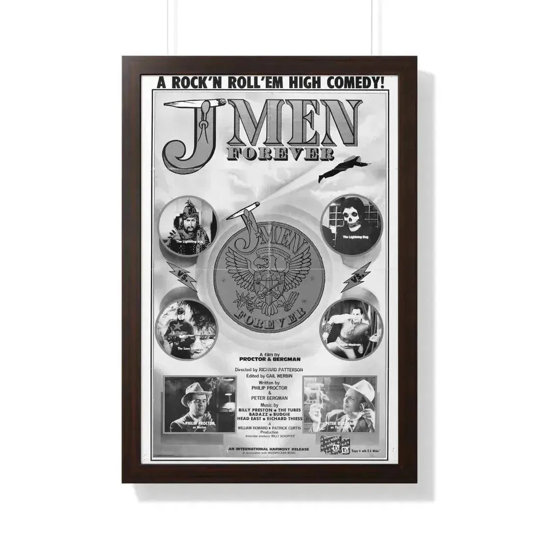 J MEN FOREVER 1979 - Framed Movie Poster 20" x 30" Walnut - The Sticker Space
