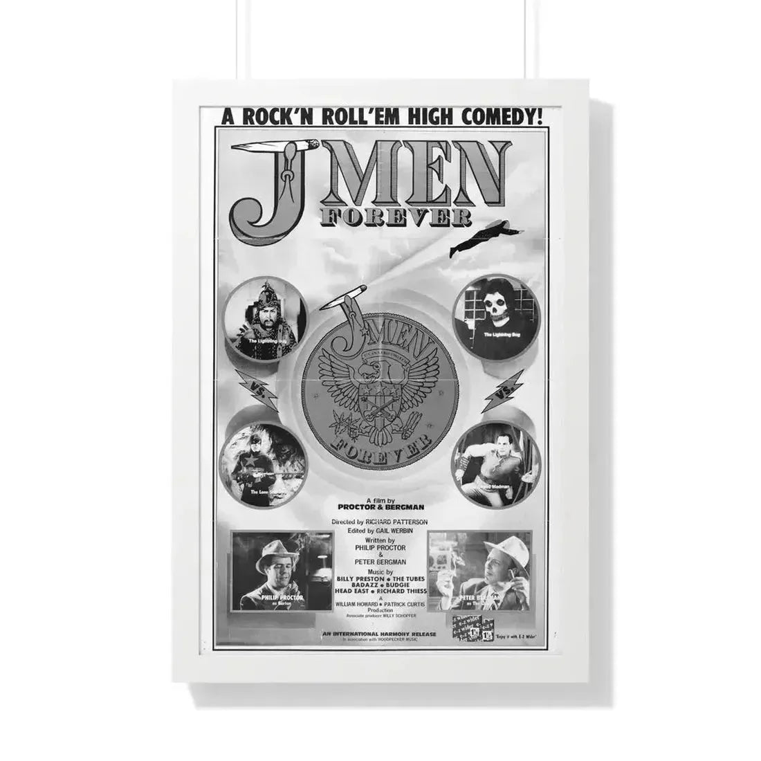 J MEN FOREVER 1979 - Framed Movie Poster 20" x 30" White - The Sticker Space