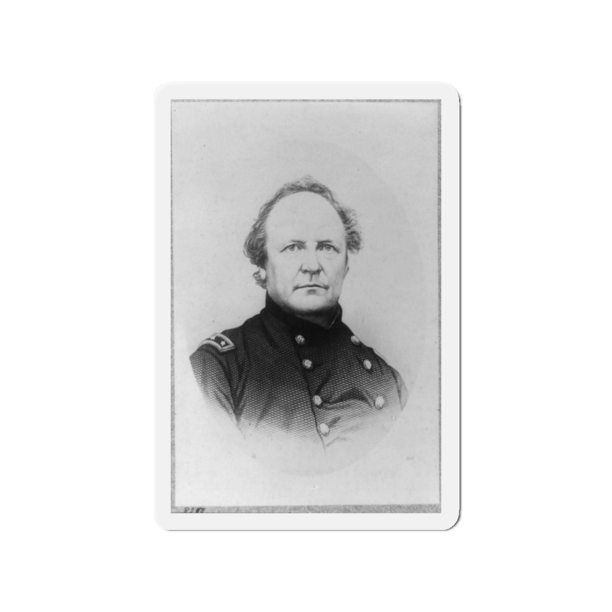 J.R. Slack, Head-And-Shoulders Portrait, Facing Right (U.S. Civil War) Refrigerator Magnet-3" x 3"-The Sticker Space