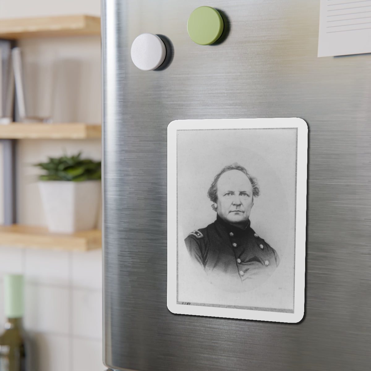 J.R. Slack, Head-And-Shoulders Portrait, Facing Right (U.S. Civil War) Refrigerator Magnet-The Sticker Space