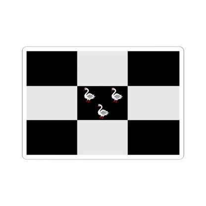 Jabbeke vlag (Belgium) STICKER Vinyl Kiss-Cut Decal 2 Inch White - The Sticker Space