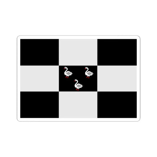 Jabbeke vlag (Belgium) STICKER Vinyl Kiss-Cut Decal 2 Inch White - The Sticker Space