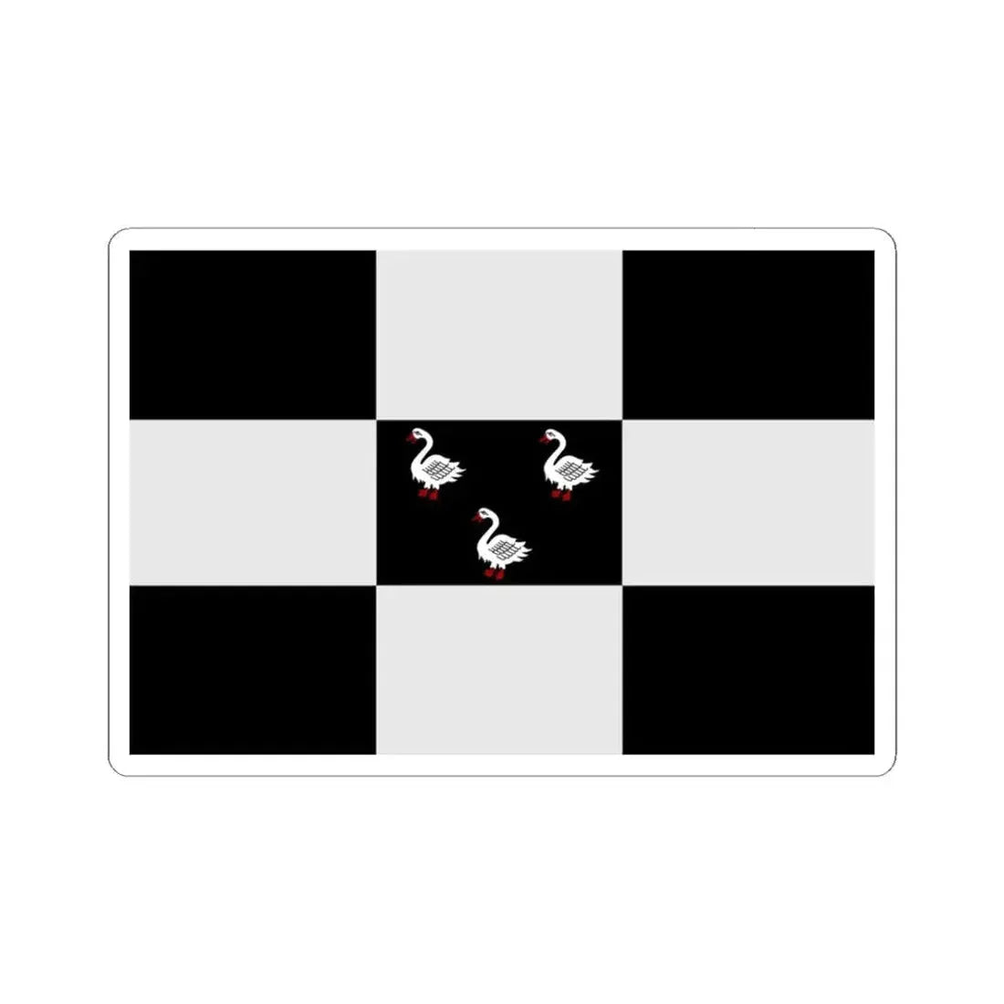 Jabbeke vlag (Belgium) STICKER Vinyl Kiss-Cut Decal 3 Inch White - The Sticker Space