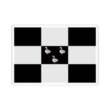 Jabbeke vlag (Belgium) STICKER Vinyl Kiss-Cut Decal 3 Inch White - The Sticker Space