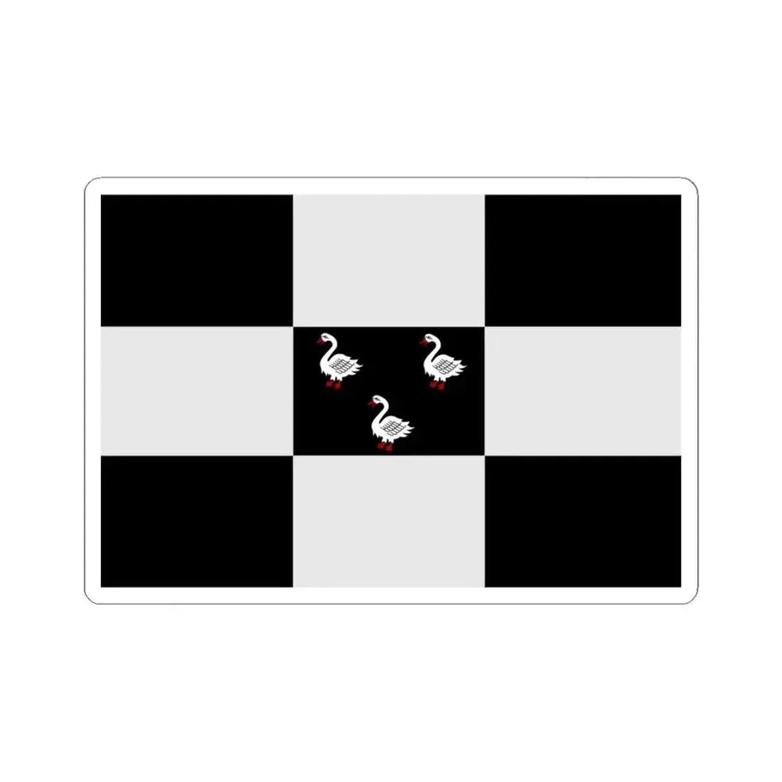 Jabbeke vlag (Belgium) STICKER Vinyl Kiss-Cut Decal 6 Inch White - The Sticker Space