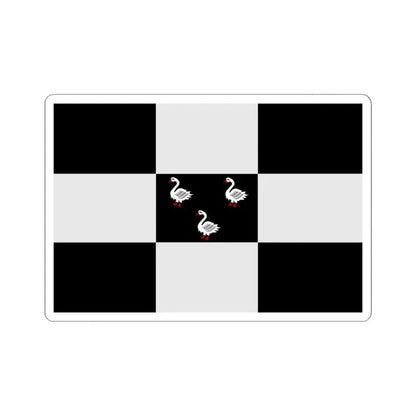 Jabbeke vlag (Belgium) STICKER Vinyl Kiss-Cut Decal 6 Inch White - The Sticker Space