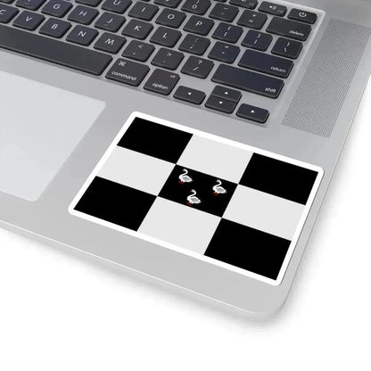 Jabbeke vlag (Belgium) STICKER Vinyl Kiss-Cut Decal - The Sticker Space