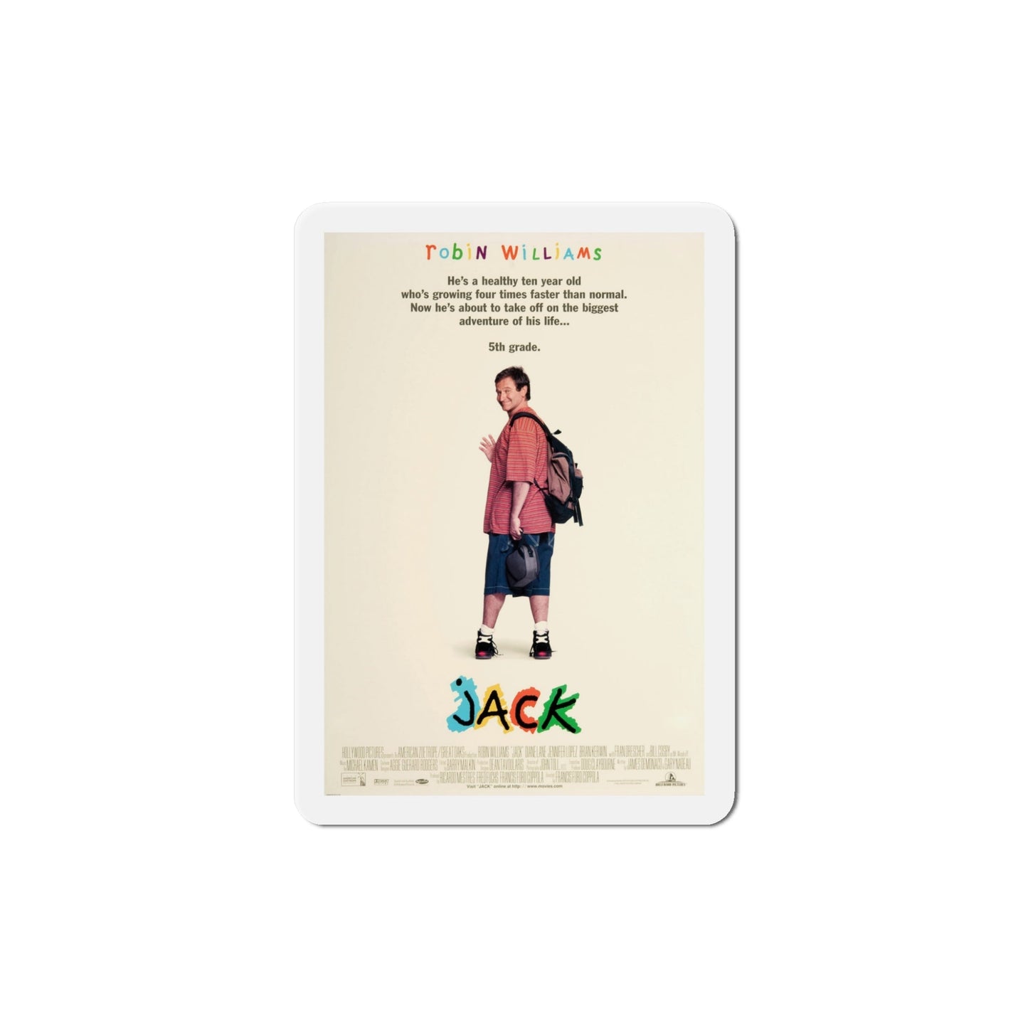 Jack 1996 Movie Poster Die-Cut Magnet-5" x 5"-The Sticker Space