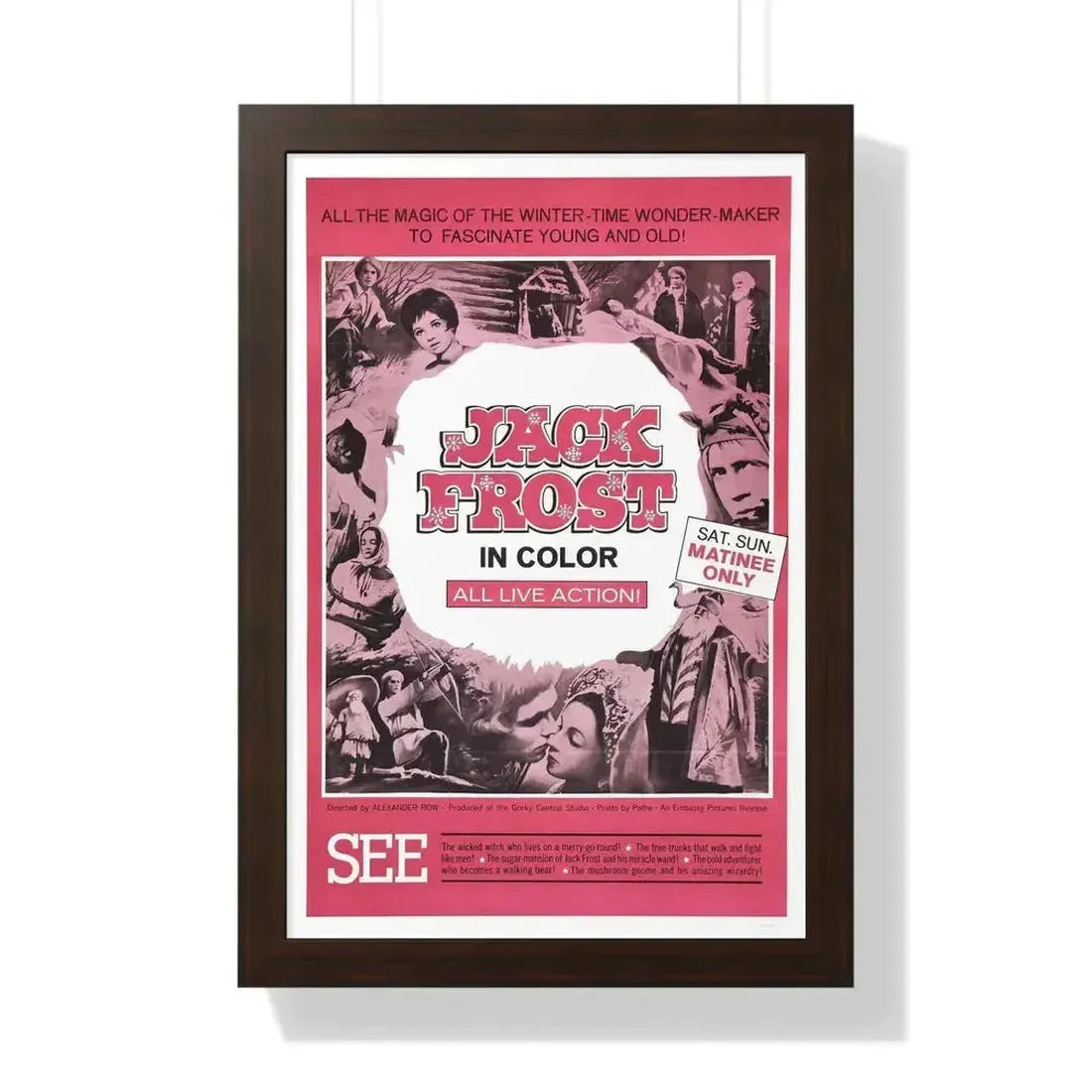 JACK FROST 1964 - Framed Movie Poster 16″ x 24″ Walnut - The Sticker Space