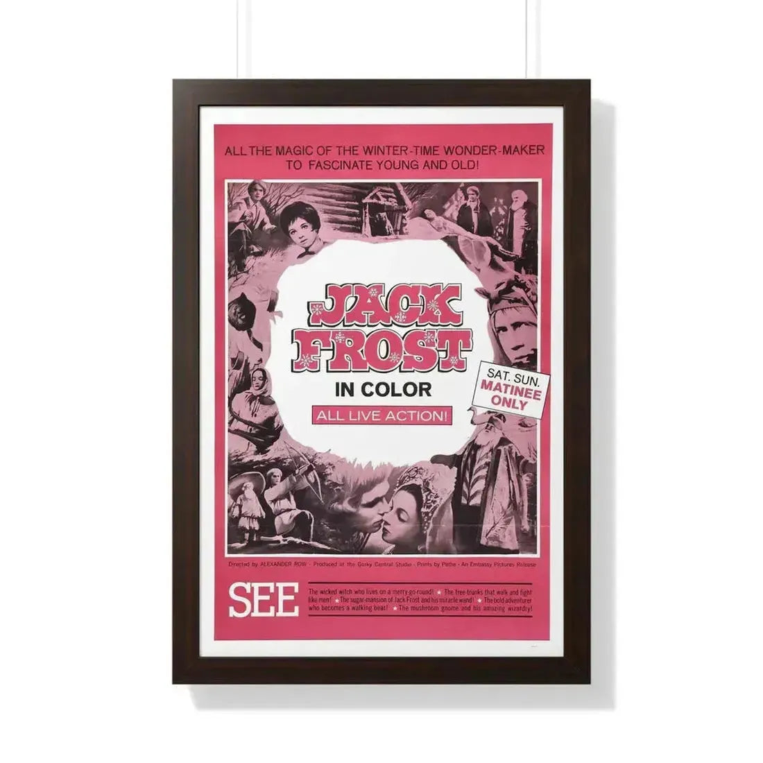 JACK FROST 1964 - Framed Movie Poster 20" x 30" Walnut - The Sticker Space