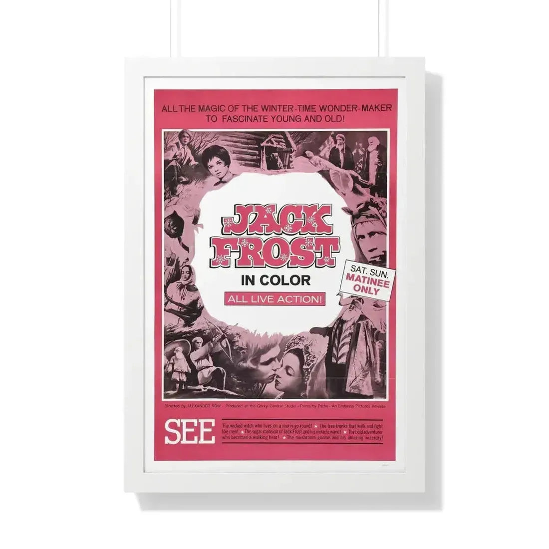 JACK FROST 1964 - Framed Movie Poster 20" x 30" White - The Sticker Space