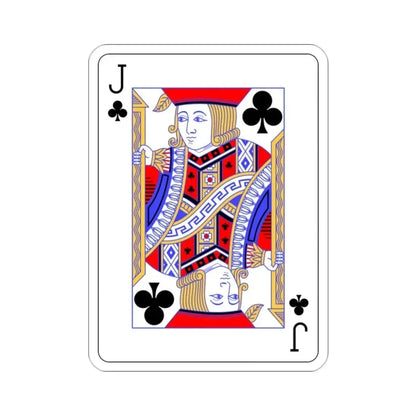 Jack of Clubs Playing Card STICKER Vinyl Die-Cut Decal 2 Inch - The Sticker Space