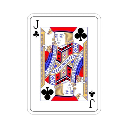 Jack of Clubs Playing Card STICKER Vinyl Die-Cut Decal 3 Inch - The Sticker Space
