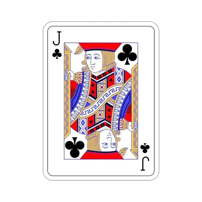 Jack of Clubs Playing Card STICKER Vinyl Die-Cut Decal 6 Inch - The Sticker Space