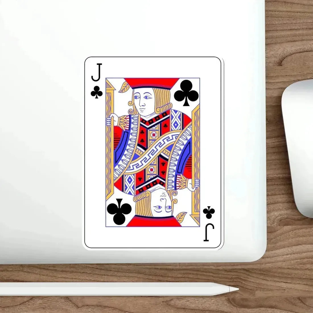 Jack of Clubs Playing Card STICKER Vinyl Die-Cut Decal - The Sticker Space