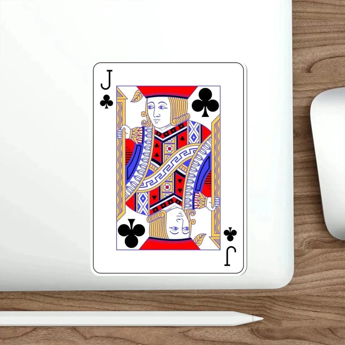 Jack of Clubs Playing Card STICKER Vinyl Die-Cut Decal - The Sticker Space