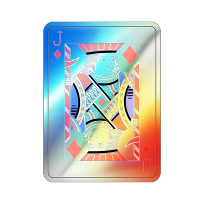 Jack of Diamonds Playing Card Holographic STICKER Die-Cut Vinyl Decal - The Sticker Space