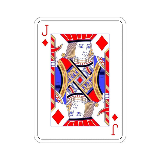 Jack of Diamonds Playing Card STICKER Vinyl Die-Cut Decal 6 Inch - The Sticker Space