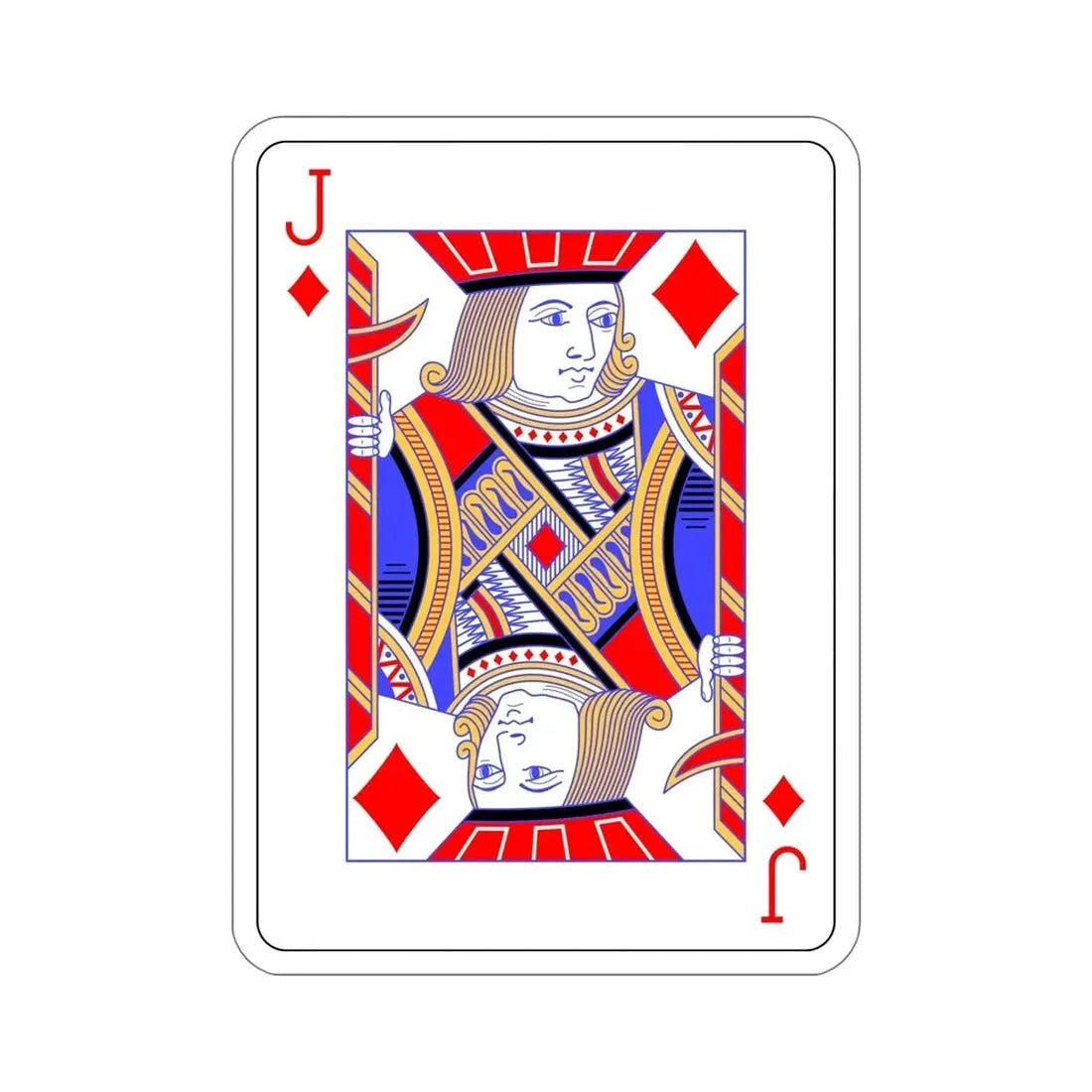 Jack of Diamonds Playing Card STICKER Vinyl Die-Cut Decal - The Sticker Space