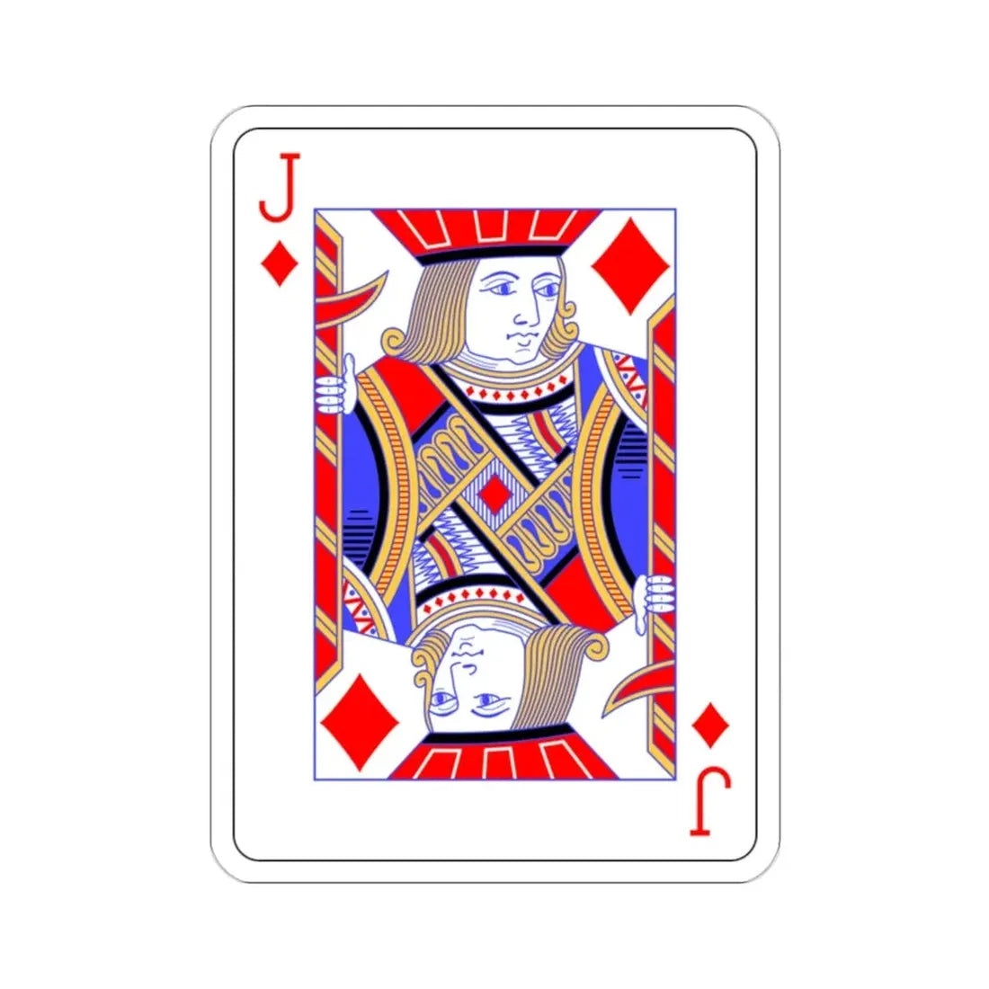 Jack of Diamonds Playing Card STICKER Vinyl Die-Cut Decal - The Sticker Space