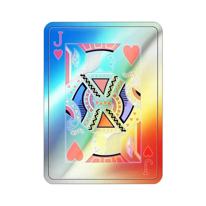 Jack of Hearts Playing Card Holographic STICKER Die-Cut Vinyl Decal 2 Inch Holographic - The Sticker Space