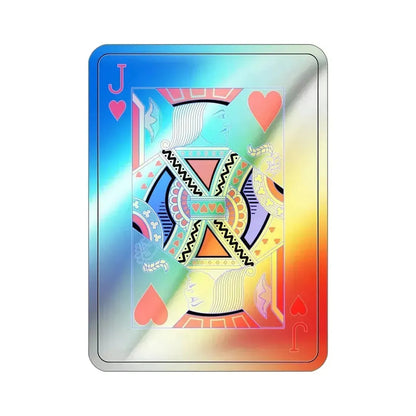 Jack of Hearts Playing Card Holographic STICKER Die-Cut Vinyl Decal 5 Inch Holographic - The Sticker Space