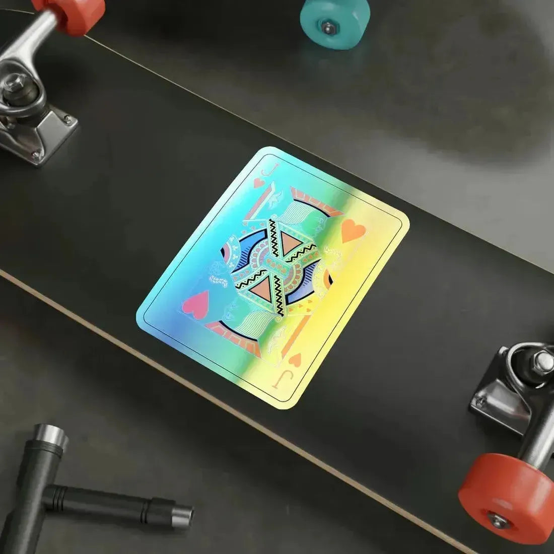 Jack of Hearts Playing Card Holographic STICKER Die-Cut Vinyl Decal - The Sticker Space