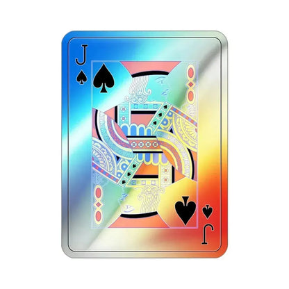 Jack of Spades Playing Card Holographic STICKER Die-Cut Vinyl Decal 3 Inch Holographic - The Sticker Space